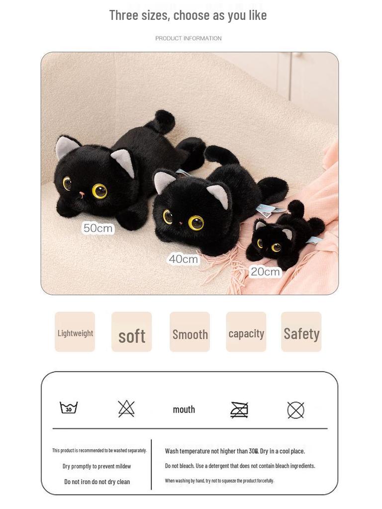 Colorful Three-Eyed Kitten Doll - Cute Birthday Gift for Kids, Comforting Companion