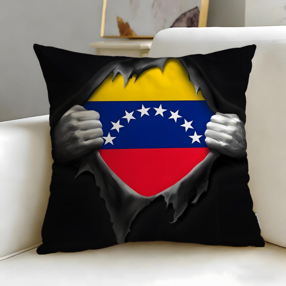classic country Venezuela Cushion Cover Soft & Easy-Wash Pillow Case – Versatile for Couch, Bed, Travel and Office