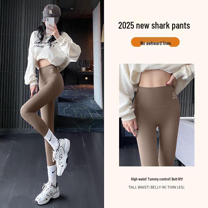 Langsha Women's Seamless High-Waist Shark Leggings