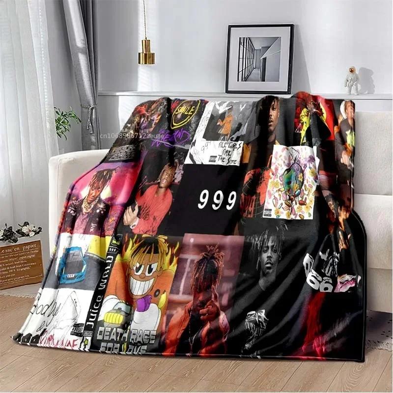 Album Rapper Juice Wrld 999 Blanket Poster Art Printed Flannel Blanket Soft Bedspread Sofa Warming Cover Gift for Music Fans