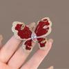 Temperament Luxury  Red Butterfly Brooches For Women Clothing Coat Accessories Gifts