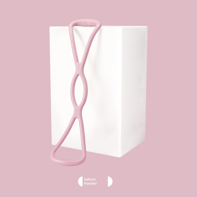 

8-Word Porous Chest Expander Women s Open Shoulder Beautiful Bra Straps Yoga Fitness Equipment For Home Stretch Pulling Rope Elastic Belt Sakura Powder