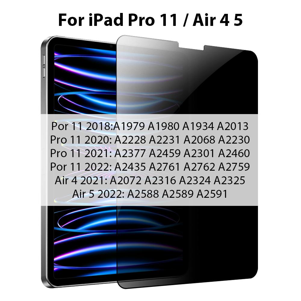 Privacy Glass For iPad Pro 12.9 12 9 11 6th 9th 10th 10 Gen Screen Protector For iPad Air 5 4 7th 8th 10.2 Mini 6 Anti-peep Film