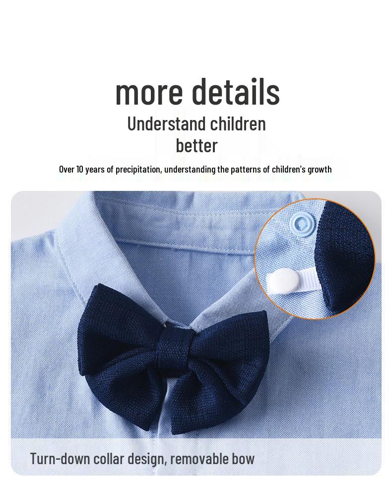 Baby Boys' Summer Gentleman Three-Piece Outfit: Short Sleeve, Shorts, and Vest Set