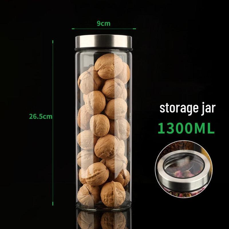 ZISIZ High Borosilicate Glass Storage Jar