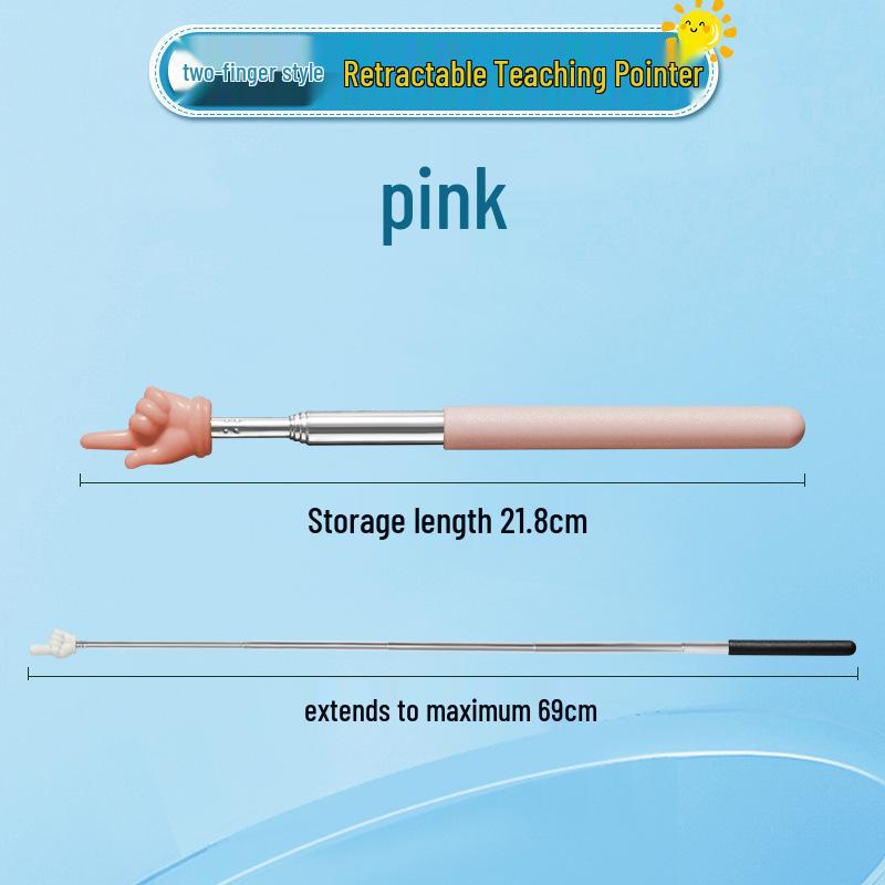 Telescopic Children's Pointer Pen: Stainless Steel Retractable Teaching Stick with Macaron Colors
