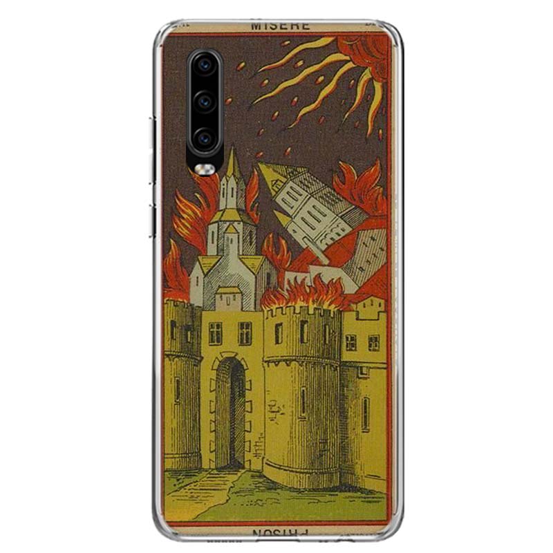 Etui na telefon z okładką do czytania kart Tarota dla Huawei P30 P20 P10 P40 P50 Pro Mate 20 40 30 10 Lite Popularne Fundas Artystyczny Prezent Coque