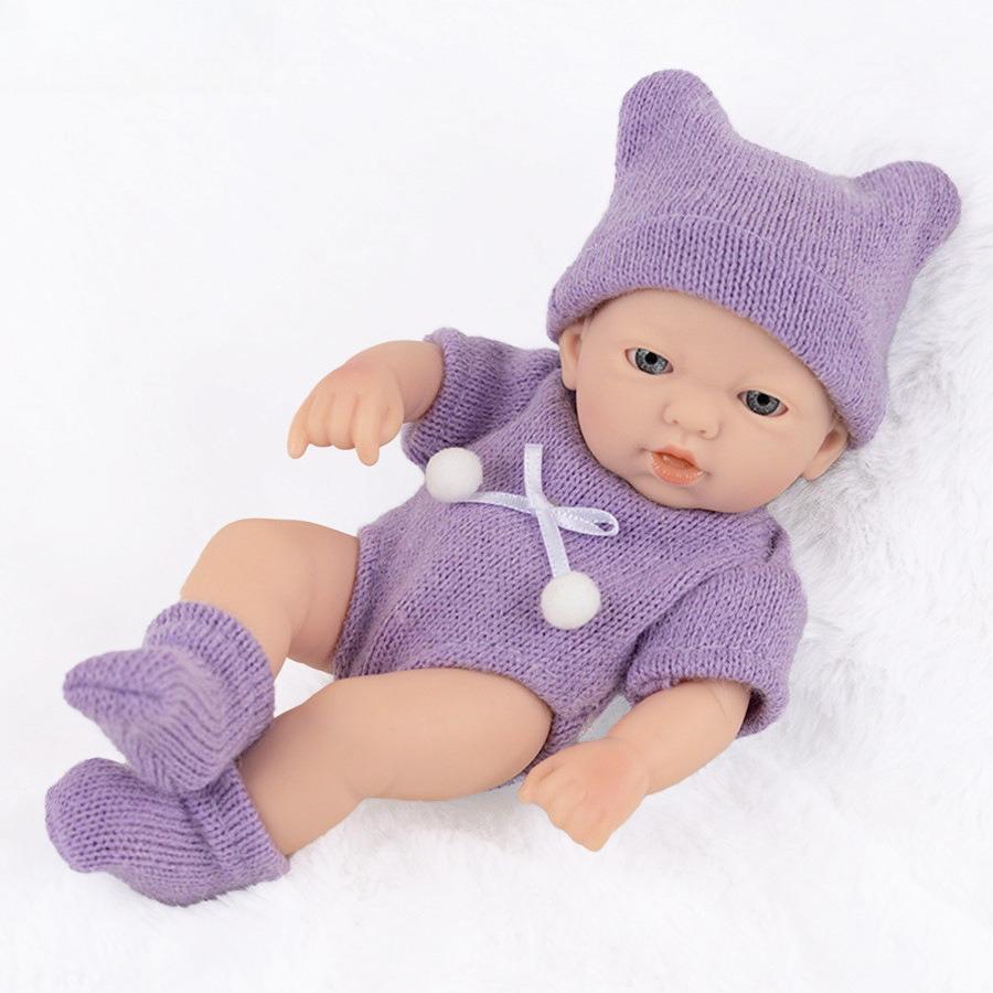

7 Inch Reborn Baby Doll Soft Silicone Realistic Newborn Vinyl Toy for Kids Gift 18CM