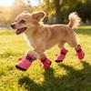 4PCS/Set Fleece Lining Puppy Waterproof Breathable Drawstring Design Cute Pet Shoes Winter Outings Multiple Colors