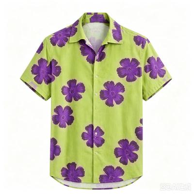 Neues Herrenhemd 3D Kleines Muster Vollprint Kurzarmhemd Strand Lässig Hawaiianische Hemden Für Männer Locker Oversize Herrenbekleidung