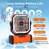 Cordless Camping Fan, 20000mAh Battery Powered Fan Battery Operated Rechargeable Portable Outdoor Tent Fans with Hanging Hook
