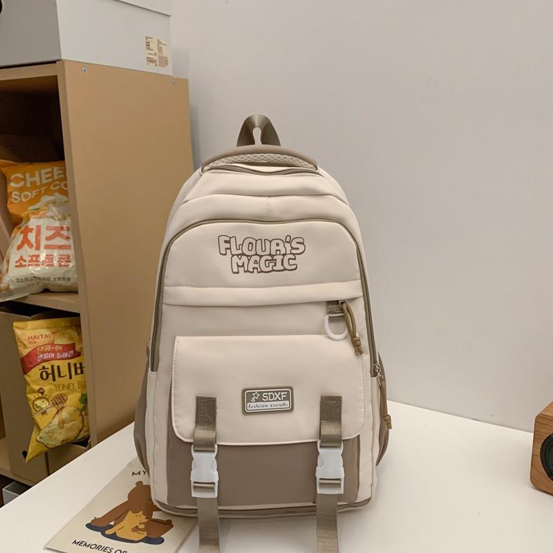 Рюкзак с цветными блоками большой вместимости — фото 7