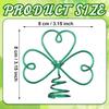 St. Patrick's Day Wire Shamrock Tree Topper Iron Metal Mini Small Tree Topper for St Patrick's Day Holiday Party Ornament Home Decoration