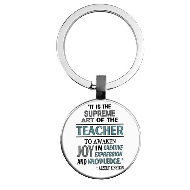 Keychain Accessories Pendant Floral Thanksgiving Text Good Friends Retro Personalized Keychain Gift Pendant