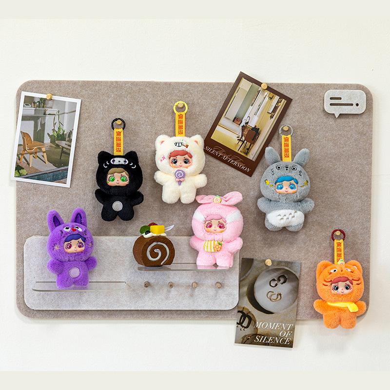 Cute Colorful Mini Vinyl Face Doll Keychain Plush Toy Bag Pendant Birthday Gift