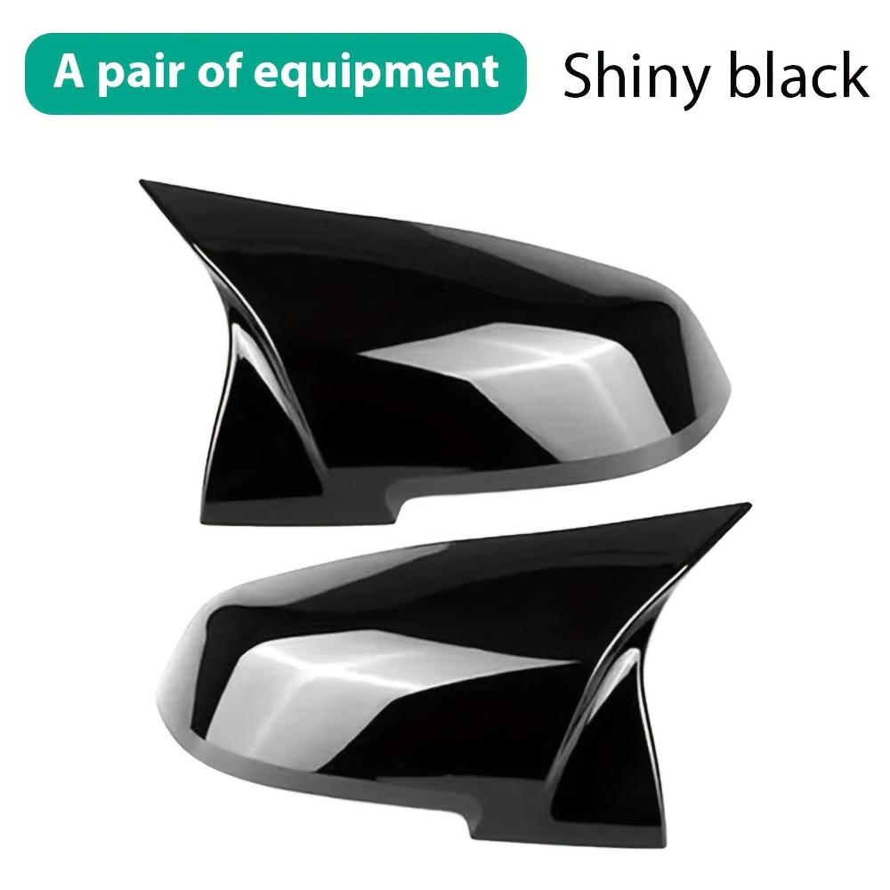 Pair of Glossy Black for BMW 1/2/3/4 Series & X1 F20/F22/F30 Rearview Mirror Covers - ABS Material Sporty Aerodynamic Design bright black