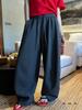 Korean Style Women's High Waist Wide Leg Sports Pants - Slimming Drape, 2026 Spring Collection