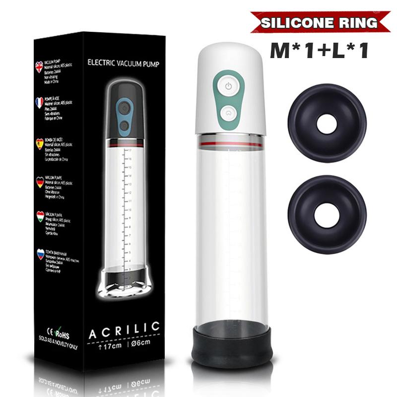 HESEKS Pompe à pénis automatique Pompe à vide Érection Électrique Masturbation masculine Agrandissement du pénis Extenseur Agrandisseur masculin Sexe