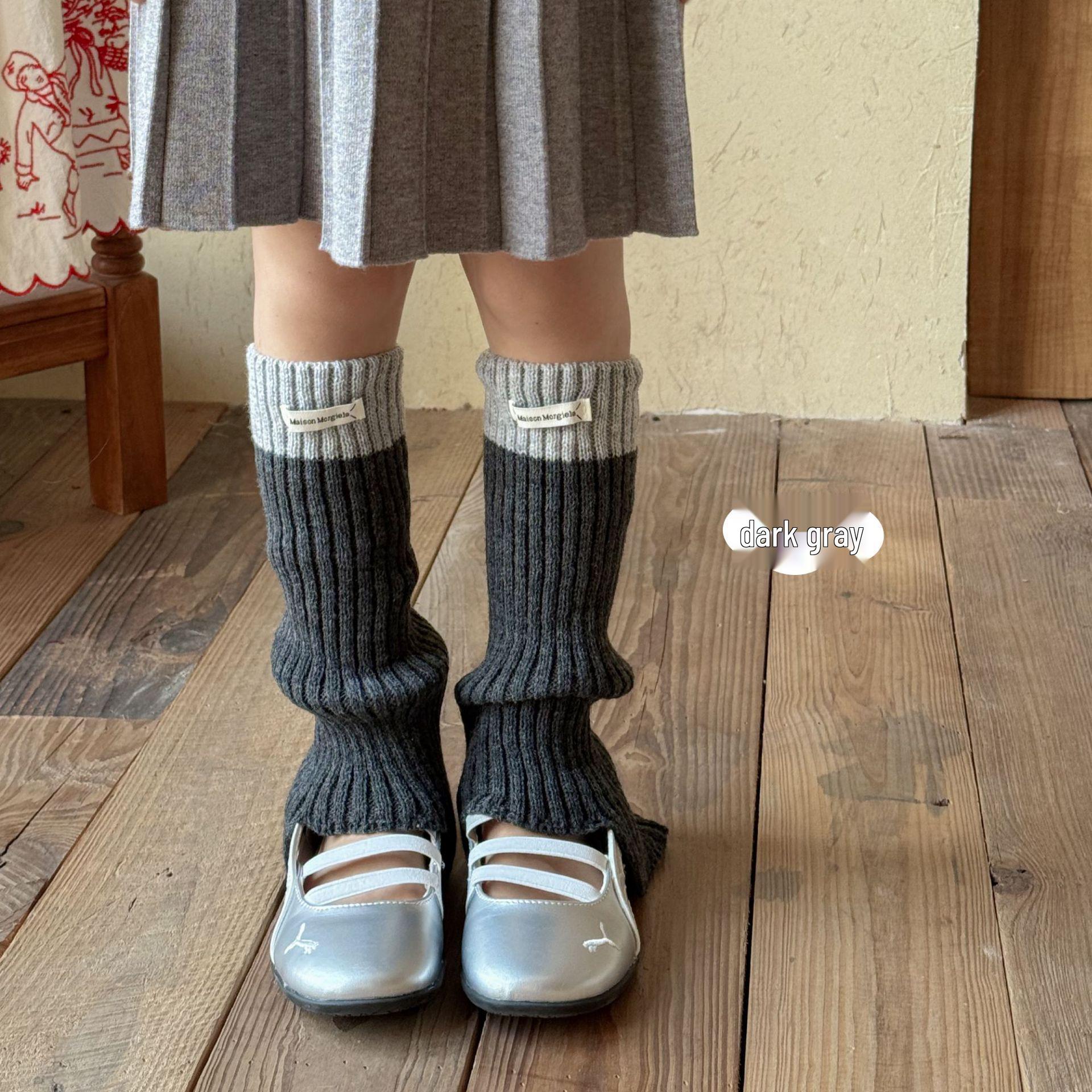 

Детские гетры - Весенне-осенние носки из махры с надрезами в корейском стиле для девочек среднего и старшего возраста One Size (Sock Length ~34cm)