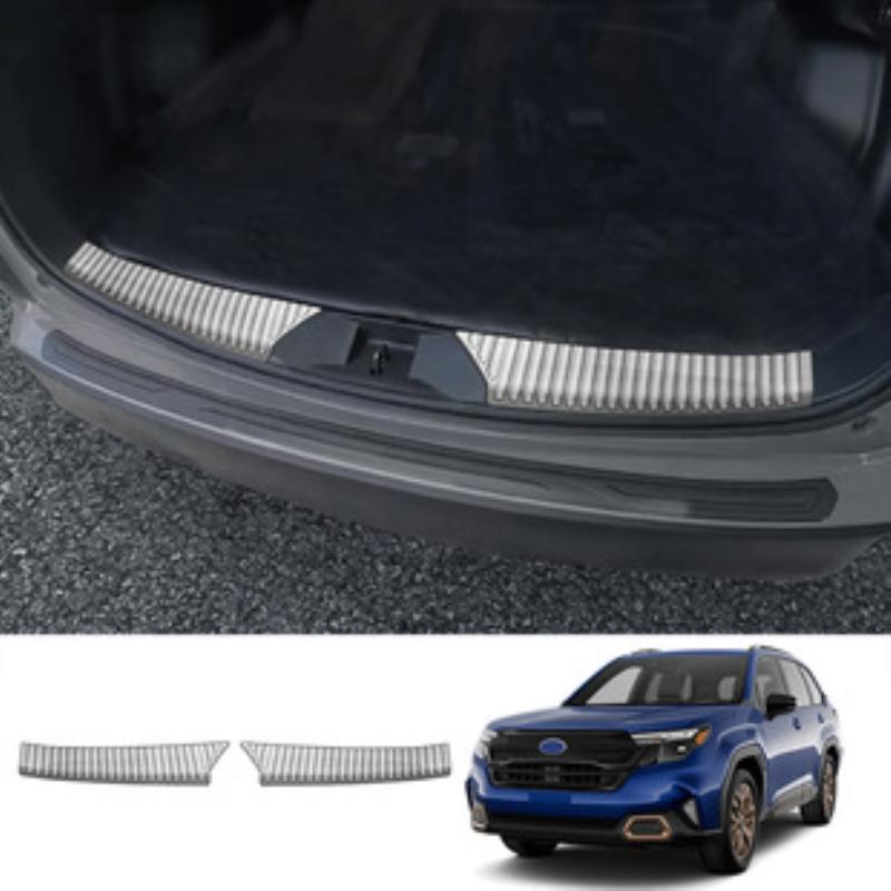 

Для Subaru Forester 2024 2025 2026 сталь Встроенный Защититель Заднего Бампера Пороги Двери Порожек Багажника Накладка на Порог Аксессуары steel silver A