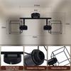 Spot de plafond - NETTLIFE - Spot 2 ampoules - E14 - Orientable 350° - Métal noir