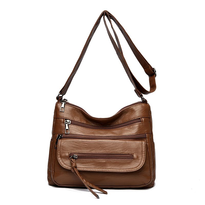 Women's Shoulder Bag Middle-aged Mom Bag Multi-pocket Shoulder Bag Lightweight Crossbody Bag