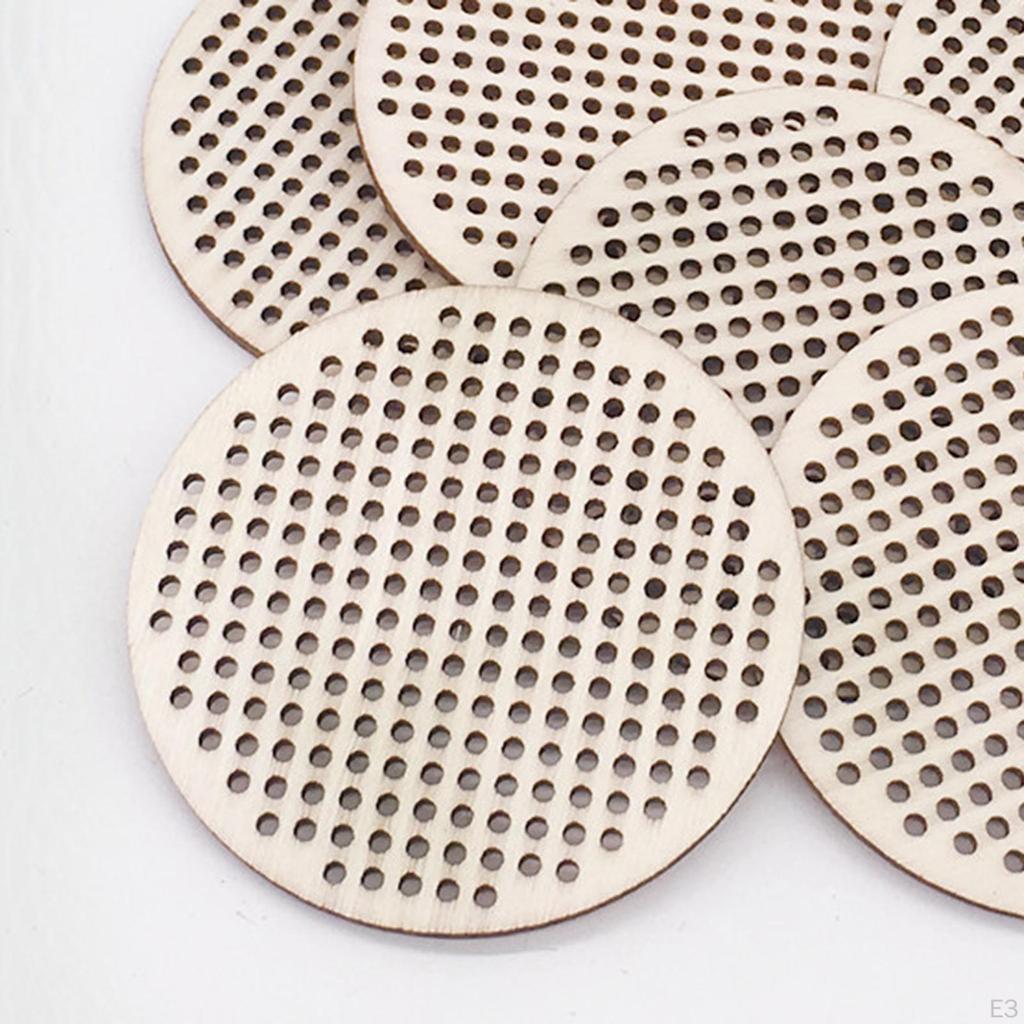 30 Pieces Wooden Pendant Charms Blank Unfinished Shapes Decorative Hanging for DIY Crafts