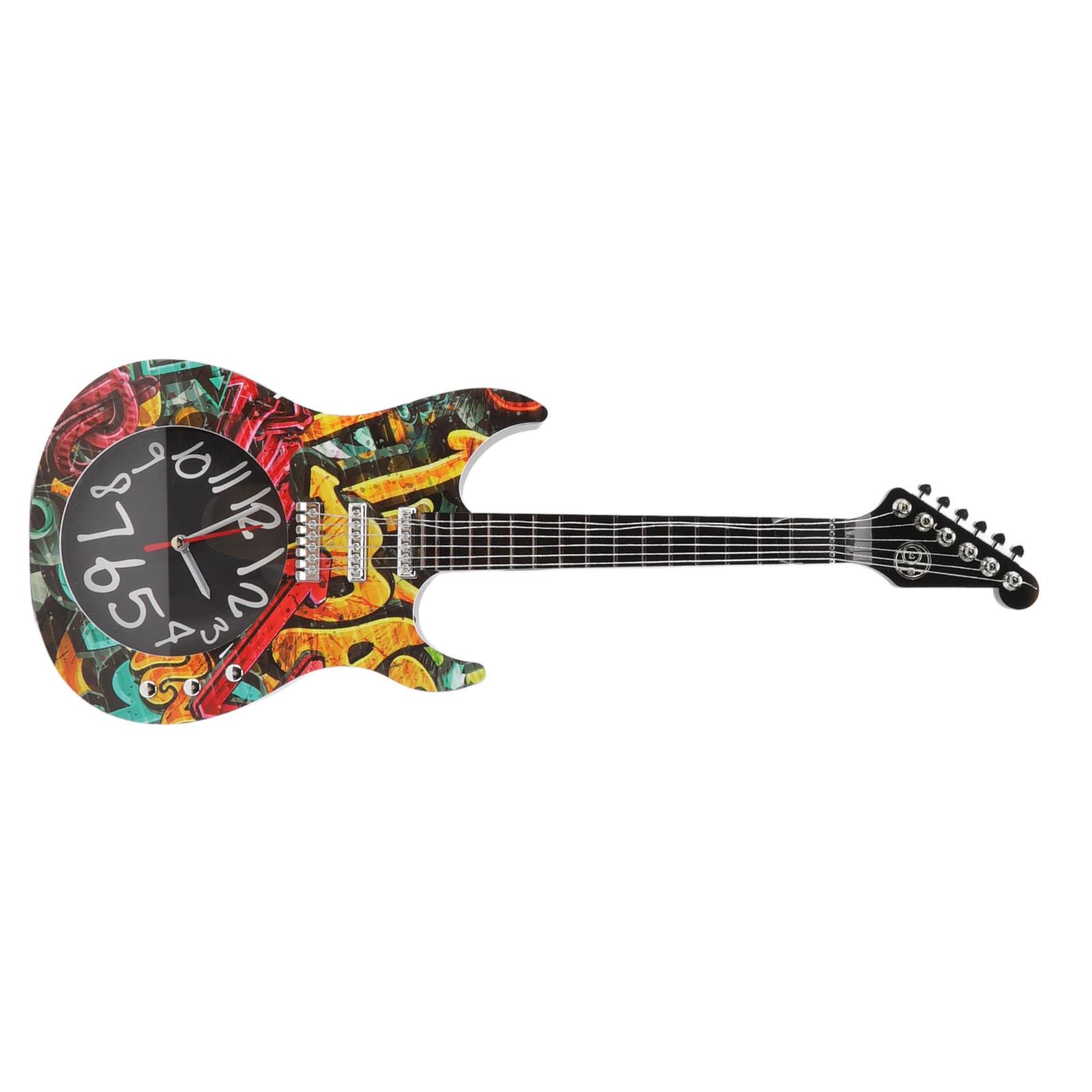 

Guitar Wall Clock Simulation Time Accurate Guitar Clock Wall Decor for Home Dormitory Bedroom