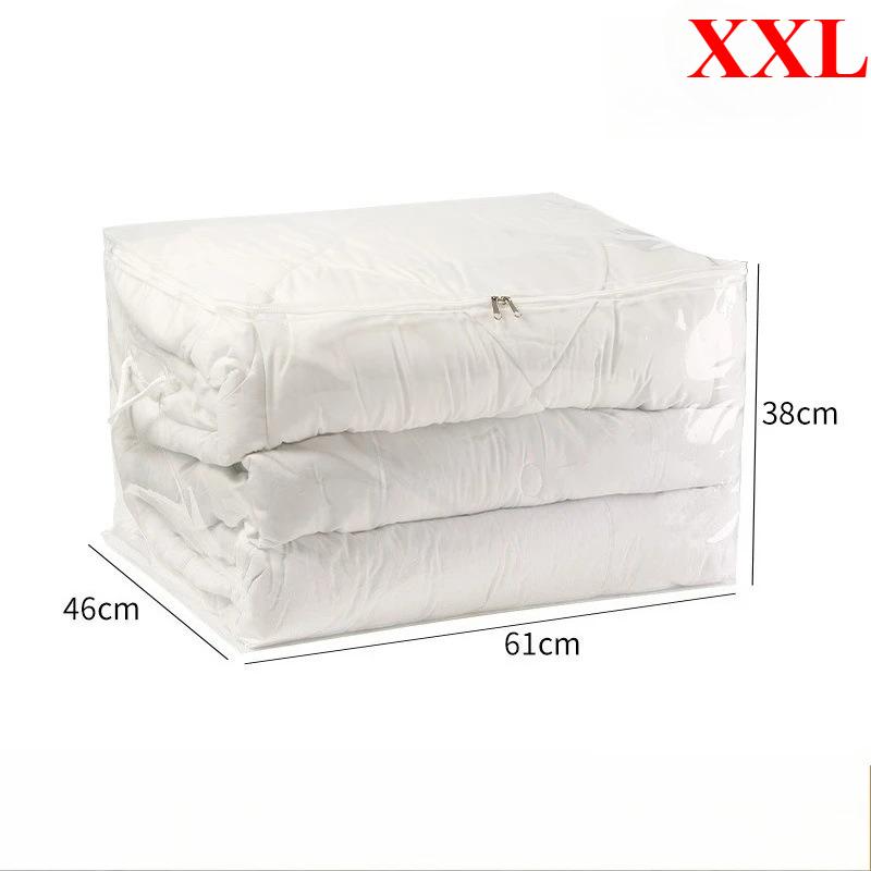 Household Clear Quilt Storage Bag, Large - Capacity Moisture - Proof Organizer for Comforters & Clothes, Moving Packing Bag