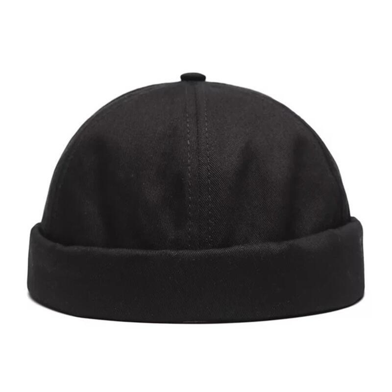 Unisex Solid Sailor Biker Cap Men Adjustable Casual Brimless Skull Loop Beanie Hat Solid Men Hat Summer Women's Hats