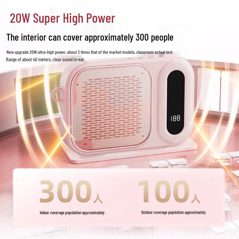 Little Bee Wireless Lavalier Microphone for Teachers and Tour Guides with High Volume Speaker