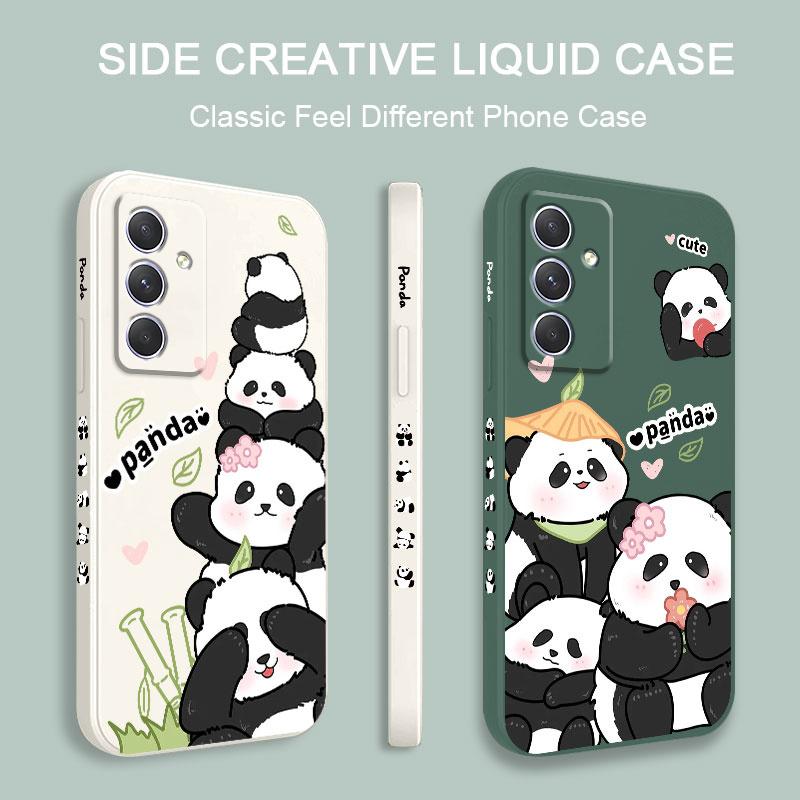 Panda House Phone Case For Samsung Galaxy A17 A56 A36 A26 A16 A06 A54 A34 A24 A14 A55 A35 A25 A15 A05 A05S A04S A04E 4G 5G Cover