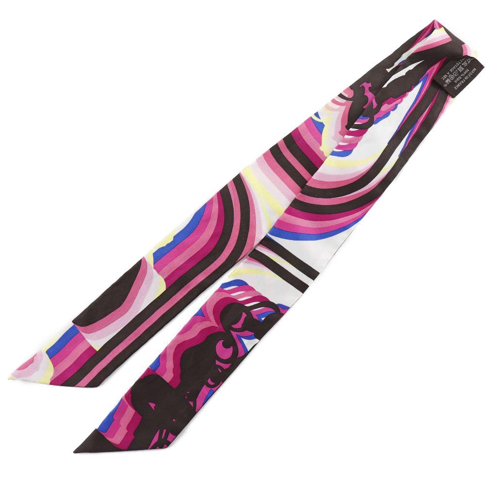 HERMES Twilly bucket scarf Brides de Gala Shadow Brides de Gala Shadow pink silk Women Used