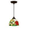 20cm/8“ European Stained Glass Pendant Lamp Dinning Room Chandeliers Hanging Light Bedroom Lighting Fixture Home Luminaria Decor