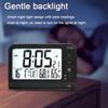 Large Screen Digital Alarm Clock with LCD Display Backlight Temperature Battery Operated for Students and Professional