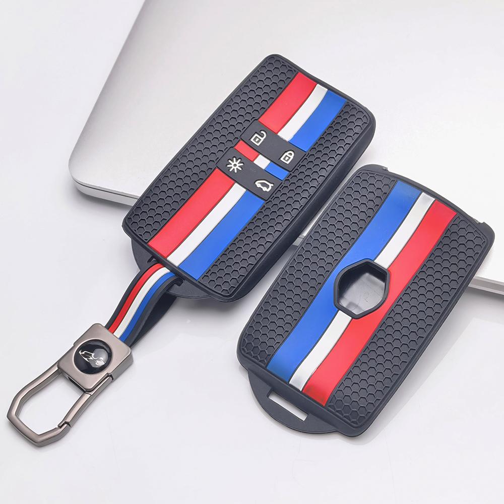 Key Cover for Renault Clio Megane Kadjar Captur Koleos Espace Talisman Scenic with Keychain Protective Accessory Key Fob Protection