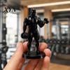 Figurina Dettagliata per Bodybuilding Stampata in 3D Ornamento Sollevatore di Pesi, Statua Nera Figurine Uomo Muscoloso, con Ornamento Minimalista Manubri Palestra