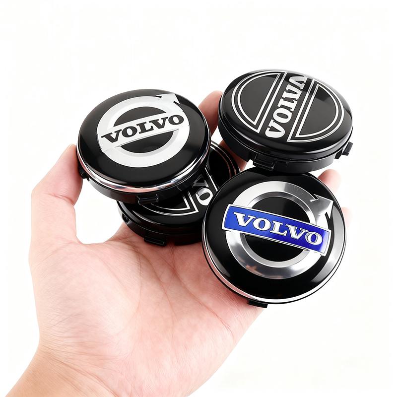 4PCS Car Hub Caps Rim Center Caps Badge Stickers Auto Accessories Suitable for Volvo S40 S60 S80l Xc60 Xc90 V40 V60 V50 V90 V70 CUG1