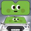 Cute Cartoon Emojis Sun Visor Aluminum Foil Windshield Sunshade with Reflective UV Block Heat Insulation Foldable Universal Fit