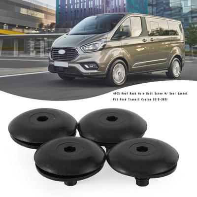 4PCS Roof Rack Hole Bolt Screw W/ Seal Gasket Fit Ford Transit Custom 2012-2021