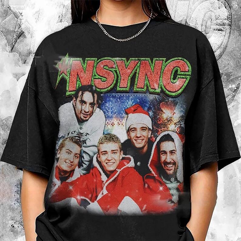 

Hot NSYNC Christmas Music Forever Christmas Gift Gift For Fans Black S5XL LW457 Unisex T-Shirt L