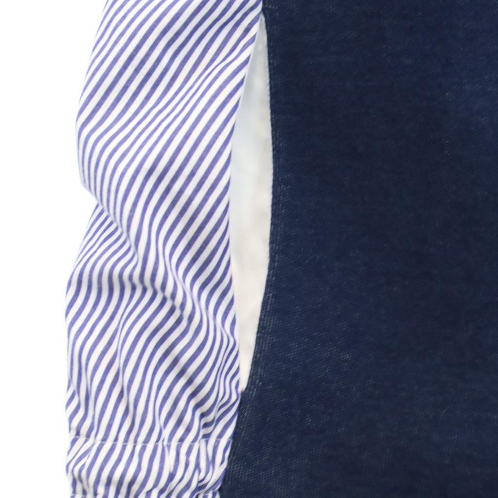 Sacai made in Japan Striped Pattern Long sleeve Shirt switching one piece Women Used