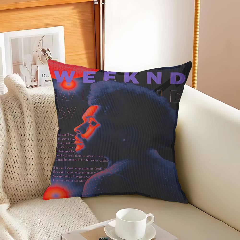 Music Star T-The Weeknd Cushion Cover Car Throw Pillow Case For Sofa Car Christmas Gift 40x40cm 45x45cm
