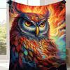 1pc Owl Print Blanket, Soft Warm Throw Blanket Nap Blanket For Couch Sofa Office Bed Camping Travel