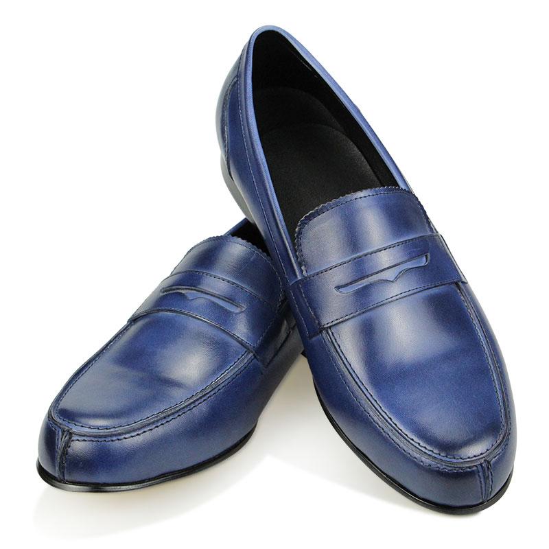 Fashion Comfortable Men Leather Shoes Daily Footwear Design Loafers Office Home Shoe For Males Pure Leather  Handmade Elegant Black Blue