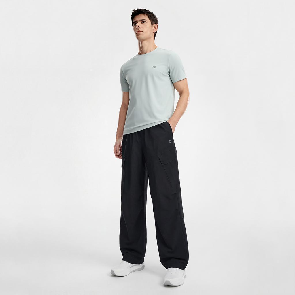 FILA Classic Sports Utility Style Comfortable Loose Woven Casual Pants Men bottoms A51M621802F-BK