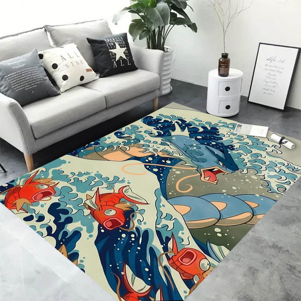 Japanese &Pokemon Card Retro Charizard Area Carpet for Living Room Home Decor Sofa Table Rug Chair Floor Mat Gift