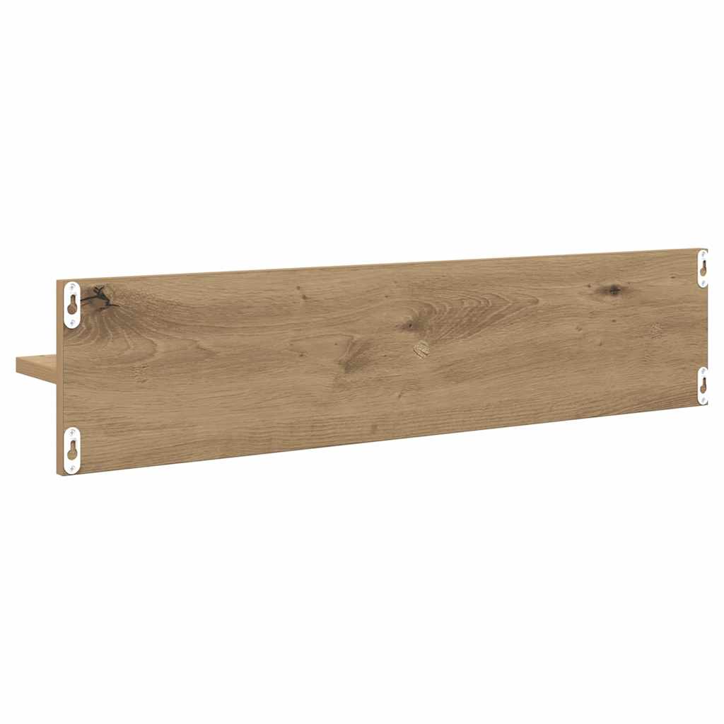 Wall Shelf Set 4 pcs Artisan Oak Finish 80 x 11.5 x 18 cm Engineered Wood