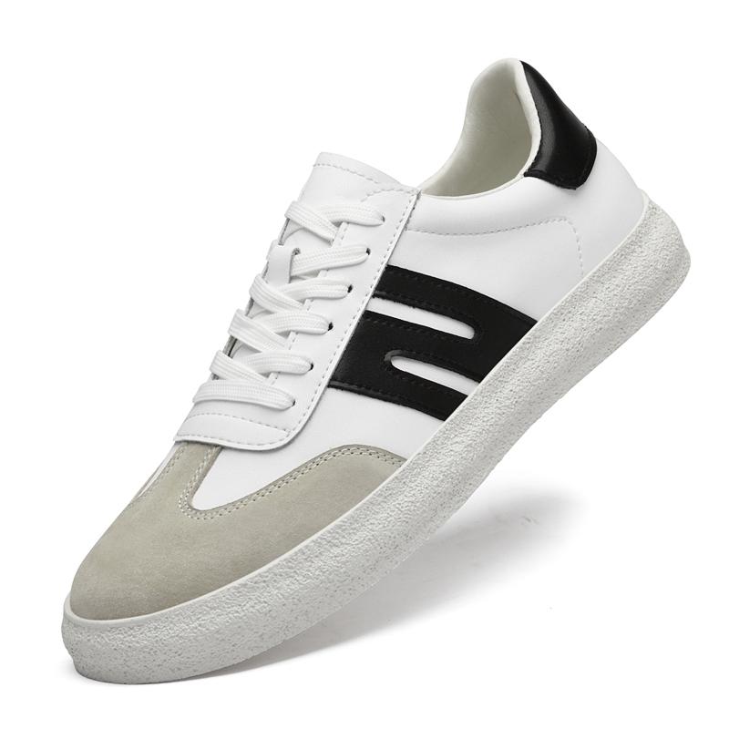 

Мода Мужская Мода Повседневная Кожаная Обувь Мужская Люкс Дышащие Кроссовки Шнуровка Мужская Обувь для Ходьбы 2024 Новая Простая Обувь для Скейтбординга 37 белый