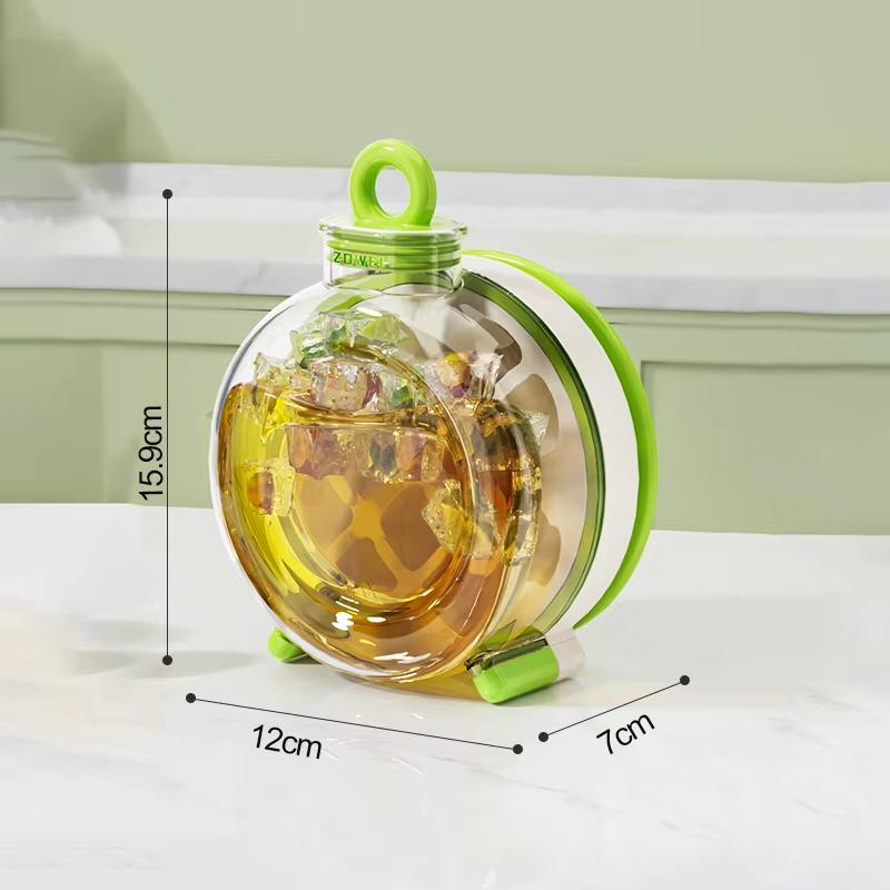 Creative Ice Cube Mold with Straps Straws Ice Maker Portable Plastic Ice Cup Kettle Outdoor Fitness Drink Bottle Ice Cube Tray